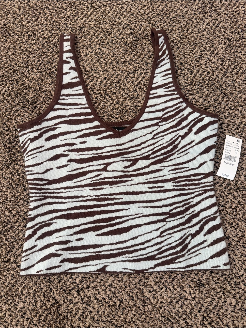 Zebra sweater tank from Pacsun